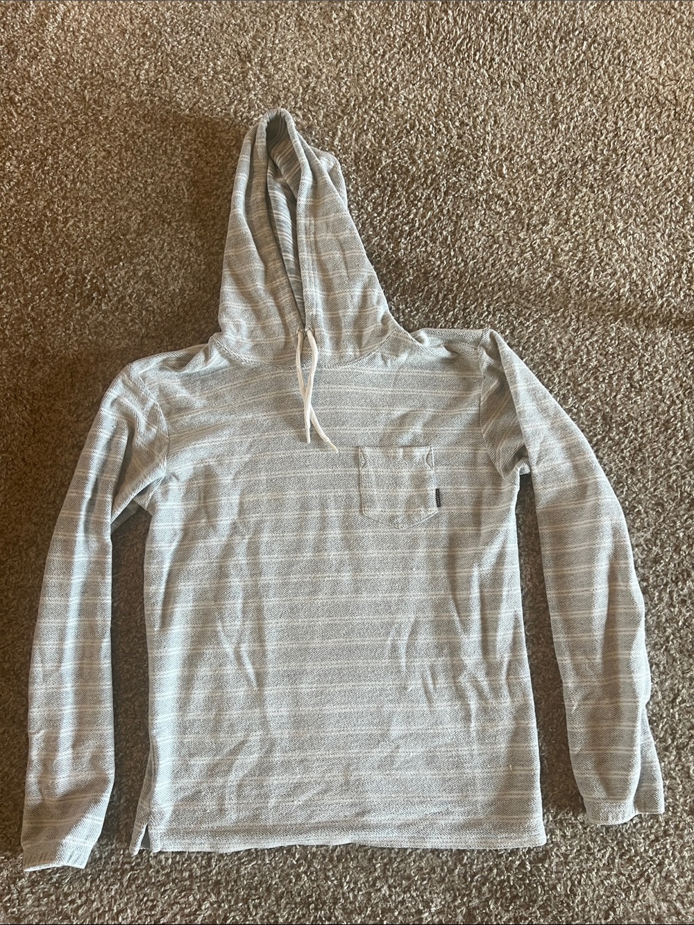 Billabong Light Gray Striped Hooded Pullover